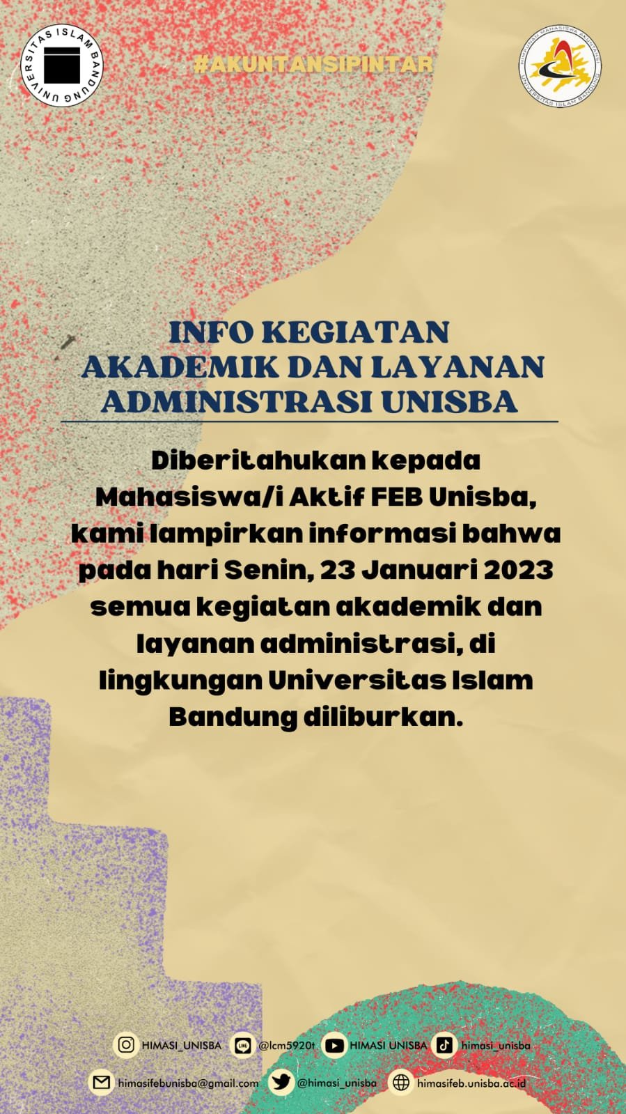 INFO KEGIATAN AKADEMIK DAN LAYANAN ADMINISTRASI UNISBA – Himasi Unisba